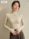 キャットマン セーター 女性の ハーフ タートルネックシャツ 2024 秋と 冬の ウール 黒 インナー スリム セーター トップ