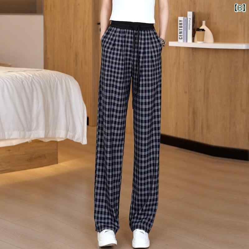 ワイドパンツ レディース涼しい素材ウエスト楽ちんパンツ 体型カバー 夏服ゴム入り