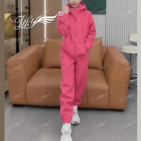 長ズボン カットソー 吸汗速乾 レディース おしゃれ 女性用 高級 カジュアル スポーツ スーツ 2025 春秋 フード付き スウェットシャツ レギンス 付き ランニング ツーピース