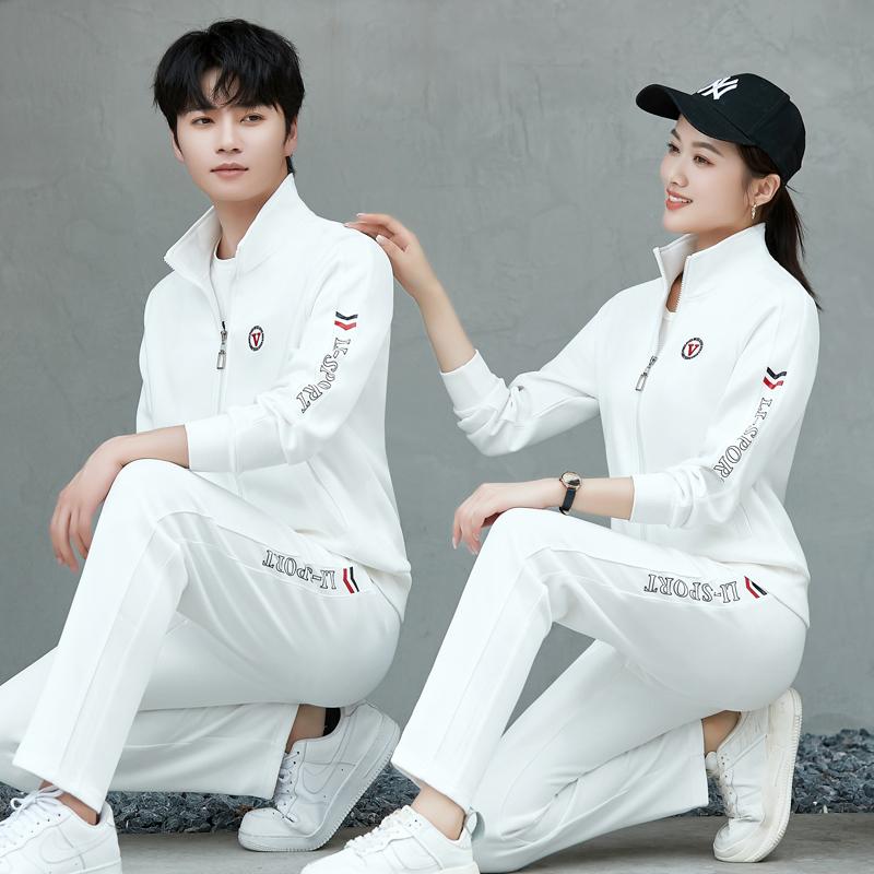 長ズボン カットソー 吸汗速乾 レディース かわいい レディース 白い スポーツ スーツ カジュアル 厚手 カップル ウェア メンズ 春秋 スポーツウェア 綿の スウェットシャツ カップルの 秋冬 ランニング