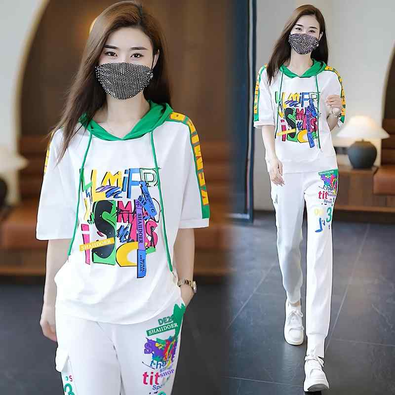 長ズボン カットソー 吸汗速乾 レディース おしゃれ 韓国 女性用 綿 スポーツウェア スーツ 2025年新 スタイル オンライン ゆったり 大きいサイズで スタイリッシュな カジュアル ツーピース