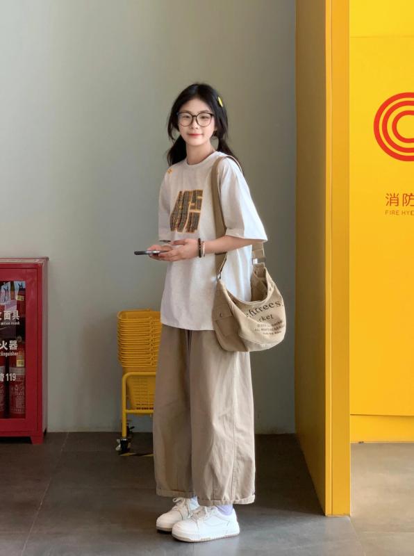 長ズボン カットソー 吸汗速乾 レディース おしゃれ 韓国 夏の レディース カジュアル スポーツウェア スーツ レトロ ゆったり 半袖 ワイド レッグ パンツ ツーピース