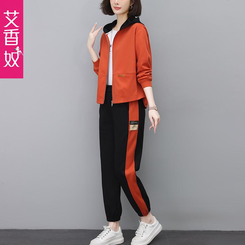 長ズボン カットソー 吸汗速乾 レディース トップス オシャレ 韓国 女性用 カジュアル スポーツ スーツ 2025 春秋 ゆったり スウェットシャツ スウェットパンツ 母親は 年齢を 減らし スリム ツーピース