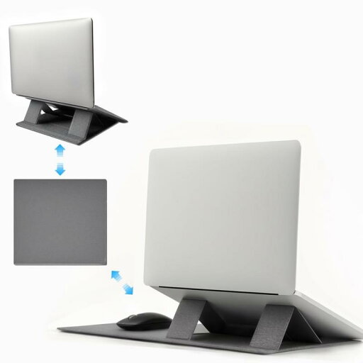 Domstar ノートパソコンスタンド マウスパッド一体型 非粘着タイプ 軽量 折りたたみ式 収納便利 15°&25° 二段階調整可能 通気性良好 耐久性 腰痛/猫背防止 11.6-16インチ対応 Domstar ノートパソコンスタンド マウスパッド一体型 非粘着タイプ 軽量 折りたたみ式 収納便利 15°&25° 二段階調整可能 通気性良好 耐久性 腰痛/猫背防止 11.6-16インチ対応