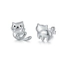 StoryMidir ピアス ねこ 金属アレルギー対応 シルバー925 うさぎ 猫 カエル アホロートル 肉球 足跡 可愛い アニマル ピアス ネコ プラチナ仕上げ レディース ガール 動物 人気ピアス アクセサリ