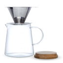 J-kitchens コーヒー サーバー セット (ステンレス製コーヒードリッパー & ドリップポット) Φ80xH112mm 580cc No761330(3)
