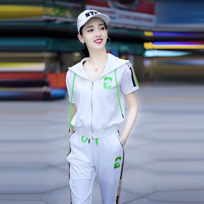 体型カバー 無地 シンプル レディース ジャージ 楽ちん 2025夏の レディース スポーツウェア カジュアル ファッション スーツ 半袖 ズボンな ツーピース 商品