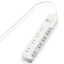 エレコム 電源タップ 個別スイッチ 省エネ ほこり防止シャッター付き スイングプラグ ホワイト T-E6A-2WH(2)