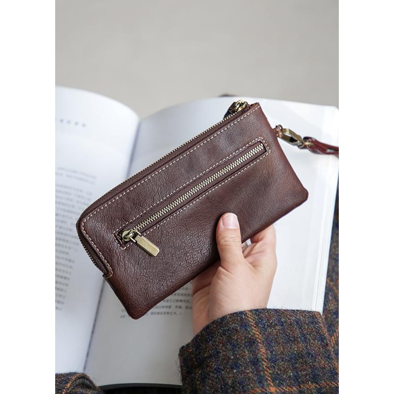 小銭入れ ウォレット カード入れ ラウンドファスナー 多機能 財布 長財布 レザーsaizfu トップレイヤー 牛革 クラッチバッグ レディース 革 ロング ジッパーウォレット レトロ大容量 スマートフォン コイン バッグ カードホルダー