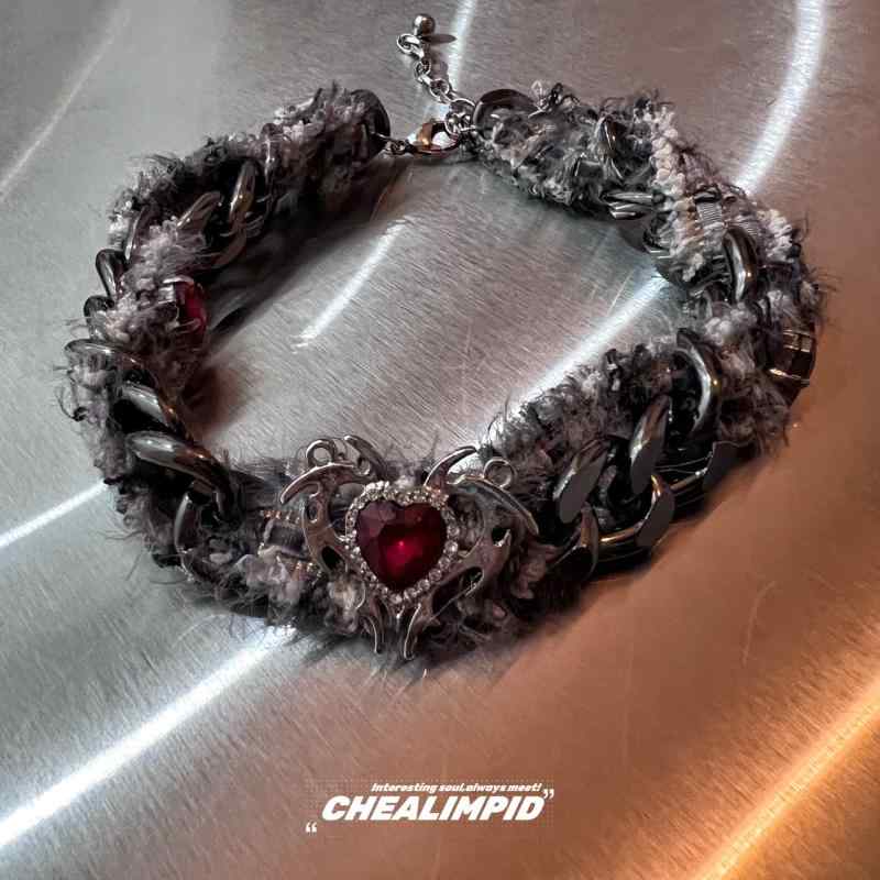 ゴシック調 レザー シンプル 短め カジュアル チョーカー　アクセサリー　レディース チョーカー / ぬ..