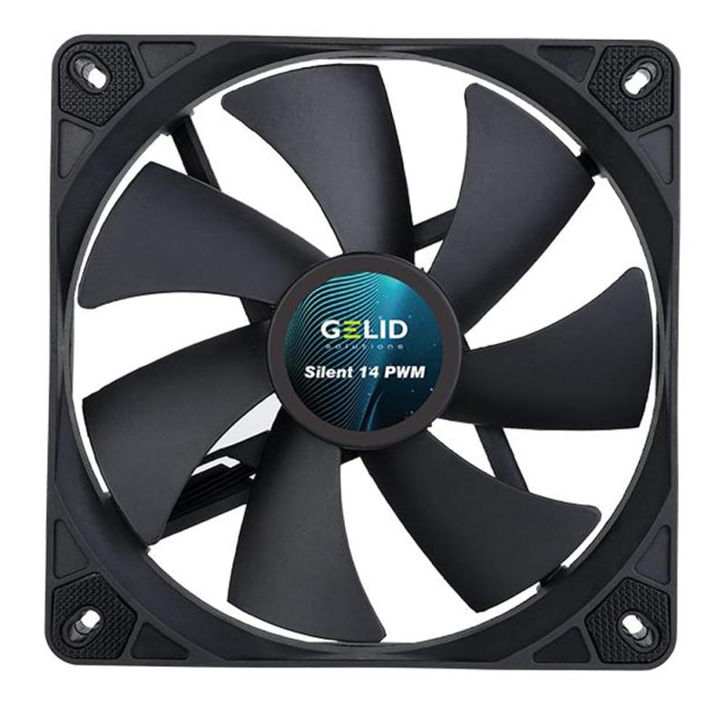 GELID 14cmケースファン SILENT 14 PWM BLACK 静音仕様 PWM対応 FN-PX14-16