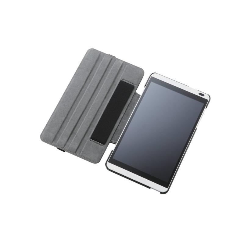 ELECOM dtab ソフトレザーカバー4段階調節 ブラック TBD-HW02APLF2BK