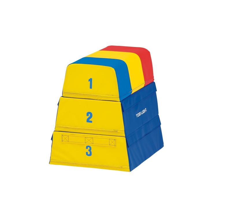 TOEI LIGHT(トーエイライト) TOEI LIGHT(トーエイライト) ソフト跳び箱3段 下幅50(上幅30)×奥行60×高さ..