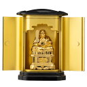 仏像 日蓮上人(純金メッキ) PC厨子入り_『日蓮宗』 立正大師 高岡銅器 (にちれんしょうにんpcZ