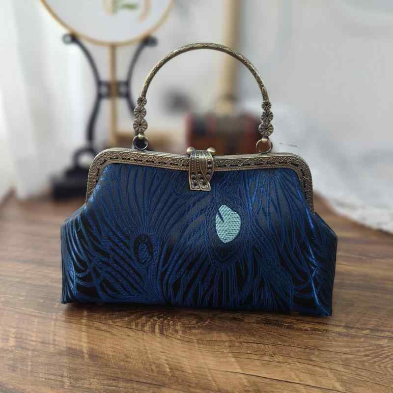 小銭入れ ウォレット カード入れ ラウンドファスナー 多機能 カバン ハンドバック 鞄 レトロ チャイナ風 チャイナ ドレスと バッグ ハンドバッグ 斜め 掛け レディースバッグ 漢服 年長者の 口に 贈る ゴールド