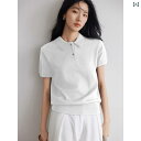 ポロシャツ レディース 半袖 ホワイト 2025 夏 スタイル 半袖 レイヤリング シャツ レディース トップ 年齢を 減らして スリムに 見える Tシャツ