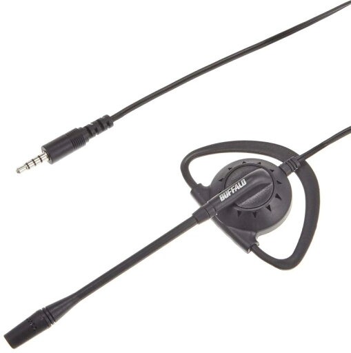 バッファロー BUFFALO 片耳イヤフック式ヘッドセット 4極 BSHSECM105BK バッファロー BUFFALO 片耳イヤフック式ヘッドセット 4極 BSHSECM105BK