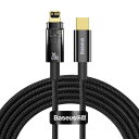 Baseus Baseus エクスプローラーシリーズ 自動電源オフ急速充電ケーブル 2m ナイロンケーブル ブラック Type-C to iP 20W CATS000101(2)