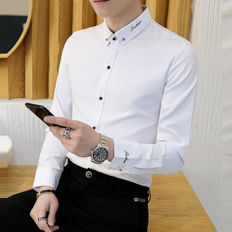 カジュアル 通勤 仕事 シャツ メンズ スーツ ホワイト シャツ メンズ 長袖 スリムフィットノー アイロン新 ビジネス フォーマルウェア 高級 新郎 ベスト マン ウェディング スーツ