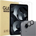 ProCase iPad Air 5/Air 4 フィルム2枚+レンズ保護2枚 10.9インチ 耐衝撃 液晶保護フィルム 強化ガラス スクリーンプロテクター 適...