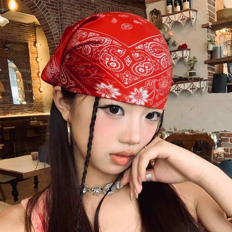 かわいい かっこいい アクセサリー バンダナ おしゃれ ヘアバンド レトロ コットンと リネンの プリン..