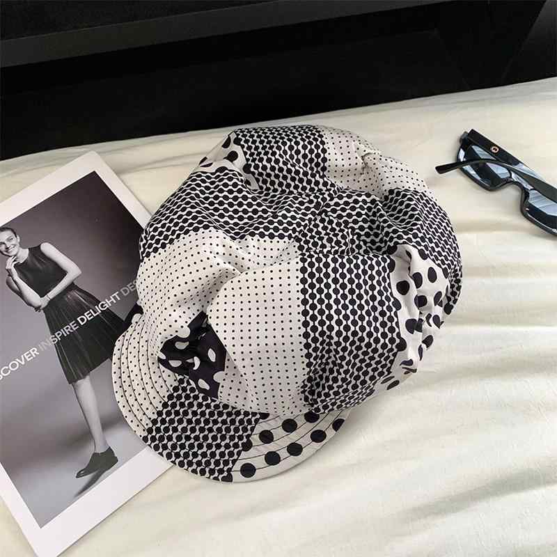 かわいい かっこいい アクセサリー バンダナ おしゃれ ヘアバンド 韓国 白黒 ドットの スカーフ 帽子 ..