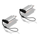 Type-C to Micro USB 変換アダプター 2個セット Type C メス to Micro USB オス 変換アダプタ データ転送 充電対応 Xperia、Galaxy、Nexus、HUAWEI等Micro USB設備対応 (シルバー)