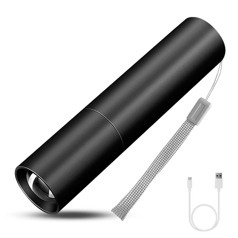 懐中電灯 LED 3モード調光 高輝度 ズーム調節 ハンディライト フラッシュライト USB充電式 耐衝撃 生活防水 軽量 小型 防災 作業灯 散..
