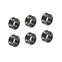 PATIKIL 3.1mm 溝付きセラミックガイドリング 6個 釣り竿修理キット 淡水塩水釣り用 ブラック(4)