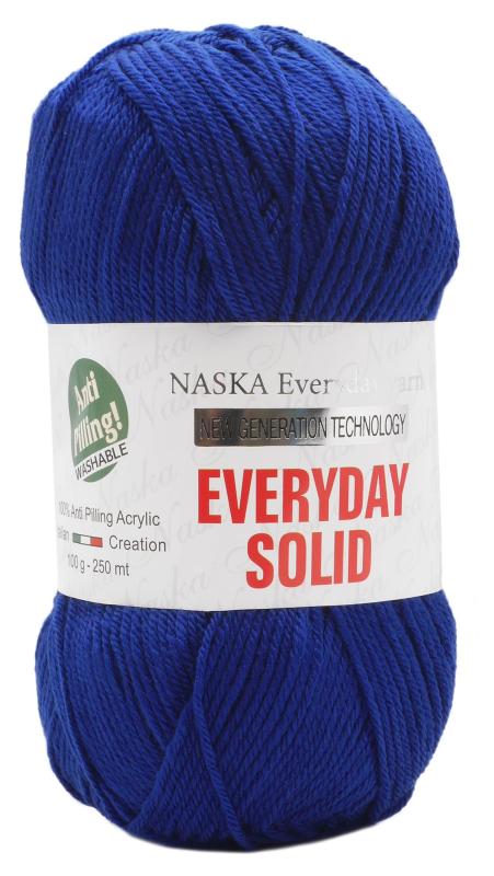 NASKA 手編み毛糸 エブリデイ ソリッド 並太 COL. 109 ブルー 系 約 100g 250m N-53のサムネイル