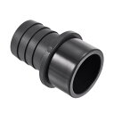 M METERXITY 1個 PVCパイプ継手 水管コネクタ 40 mmバーブ直管継手 屋外 庭 プール用 外径50 mm ブラック