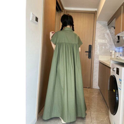 カジュアル ワンピース シンプル 大きいサイズ アーミーグリーン 背の 高さ ロング 170 プラス 長さ 175 ドレス シャツ 妊婦用 夏 足首 細い カジュアル ワンピース シンプル 大きいサイズ アーミーグリーン 背の 高さ ロング 170 プラス 長さ 175 ドレス シャツ 妊婦用 夏 足首 細い