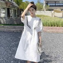 大きいサイズ レディース 服 300ポンド スリム スタイリッシュな 半袖 ドレス 太った mmの 夏の 薄手 ゆったり の シャツ 200