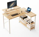 Merytes パソコンデスク 学習机 勉強机 computer desk ゲーミングデスクワークデスクL字デスク 棚 付き pc 省スペース 組立簡単 在宅勤務(3)