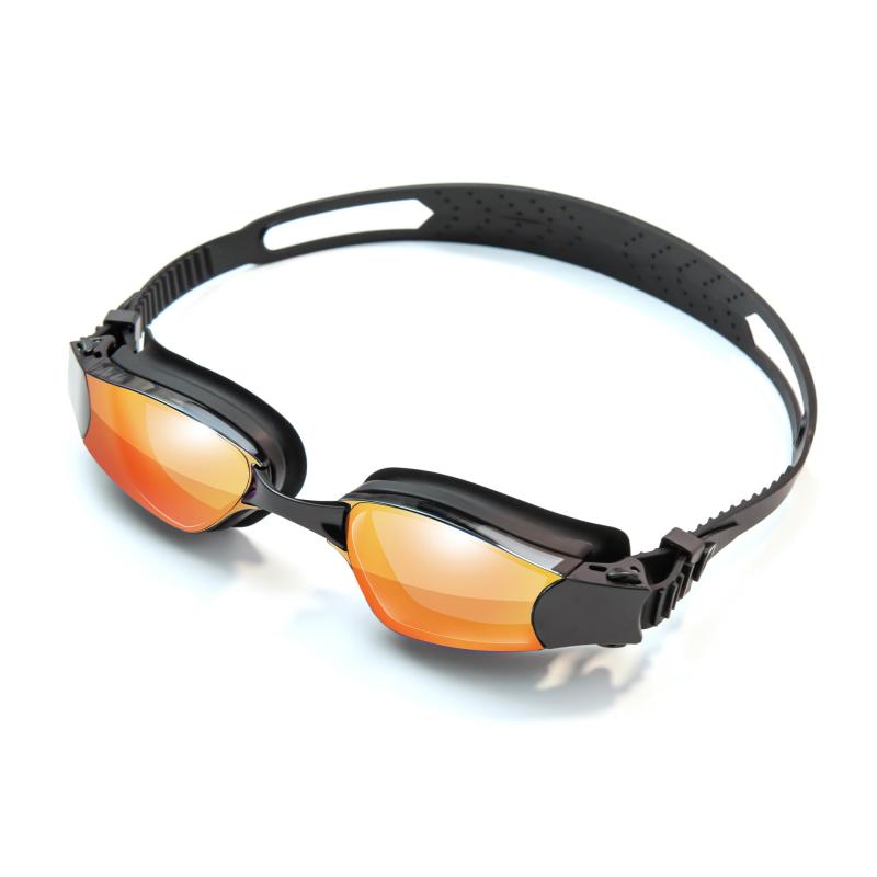 [ANPEI-ELEC] スイミングゴーグル フィットネス 水泳ゴーグル スイムゴーグ 水中メガネル 曇り防止 水漏れ防止 ミラータイプ 偏光レンズ 紫外線カット UVカット 広い視野 クッション付 可動サ