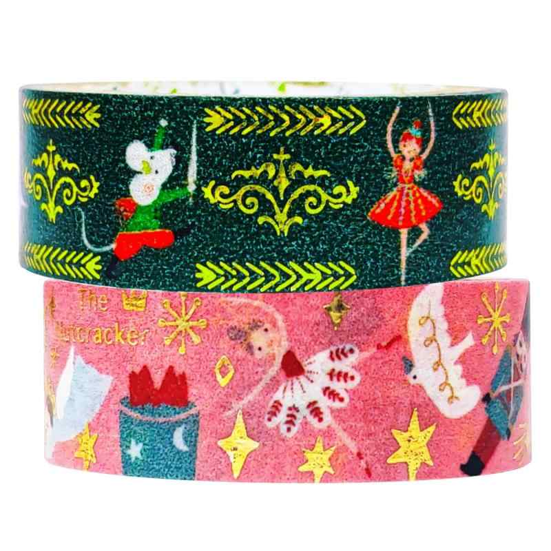 シール堂 日本製 箔入り きらぴか マスキングテープ バレエ 2巻 セット 3m巻 Shinzi Katoh