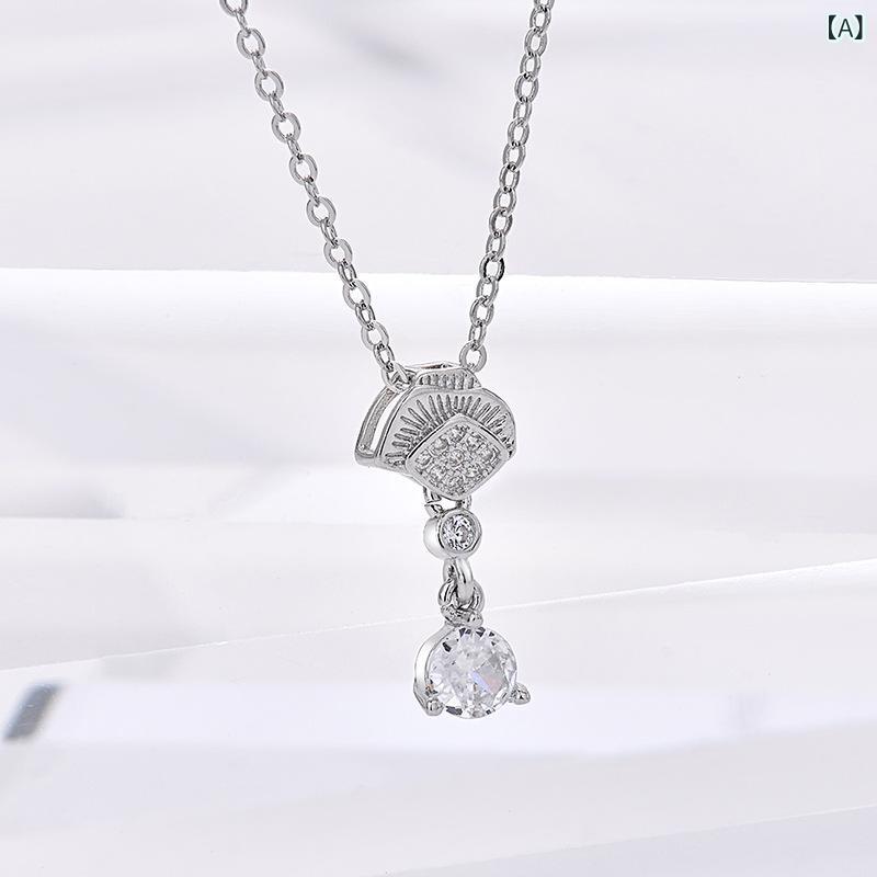 ネックレス レディース オープンハート 色褪せにくい クロスボーダー ライブ ブロードキャスト レディース ネックレス マイクロ 象嵌 ジルコン ハイエンド 鎖骨 チェーン ジュエリー