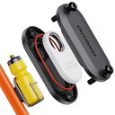 SmartTag2 バイク マウント、IPX8 防水自転車 GPS トラッカー ホルダー ギャラクシー スマート タグ 2 用、ボトル ケージの下に隠したり、単独で、拡張 M5 ブラック安全ネジ ドライバー (1 パック-
