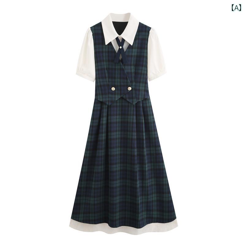 カジュアル ワンピース シンプル 大きいサイズ チーズ ディア カレッジ スタイル再 試験 大学院 入学 ..