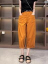 ワイドパンツ レディース涼しい素材ウエスト楽ちんパンツ 体型カバー 夏服ゴム入り