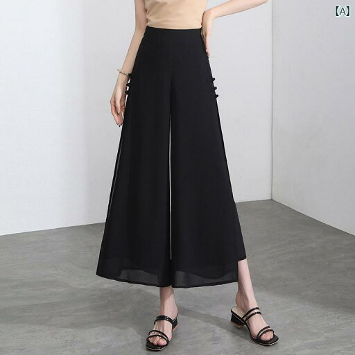 ワイドパンツ レディース涼しい素材ウエスト楽ちんパンツ 体型カバー 夏服ゴム入り ワイドパンツ レディース涼しい素材ウエスト楽ちんパンツ 体型カバー 夏服ゴム入り