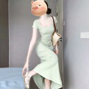 レディース おしゃれ スカート かわいい きれいめ ロングスカート ドレス レディース スクエアネックの ワンピースの 婦人服の 夏 2025 新型の ロイヤル シスター スタイル 各種の フランス スリム ヒップ ロング スカート|詳細画像