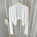 サマーカーディガン レディース トップス 長袖の 弾力性の ある ニットの カーディガンの 上着の レディース 夏の 軽薄な エアコンの シャツ ショート コー...