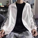 uvパーカー UVカット ショートコート パーカー カジュアル スポーツ ジャケットは 男女 同じ タイプの 三本の 鉄棒の 立 襟の 衛 衣が 簡単です。 B...