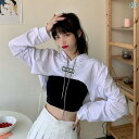 uvパーカー UVカット ショートコート パーカー 高 腰の 衛 衣の レディース 頭の 秋 ゆったりしている 韓国 揚げ 街の 短い 金は 臍の 長袖の ジャ...