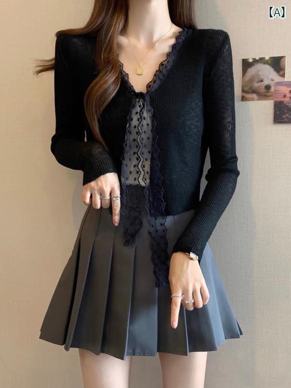 ショート丈 カーディガン レース カラーの 竹の 節 麻 ニットの 日焼け防止 カーディガンの 女性 25 夏の 新型の 薄手 タイプの カンカンの 肩の 外は ブラウスの 上着を 掛けます。