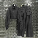 レディース セットアップ ジャケット 街頭 個性 重 工 感 デニムスーツ 女性 秋冬 ジャケットと ストレート長 ズボンの 2 セット(4)