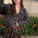 レディース セットアップ ジャケット 砕 花 ストラップ ワンピース セット 女性 早 秋 フランス ベルサイユの 短い デニムコートの ゆったりした 工 装 二点 セット