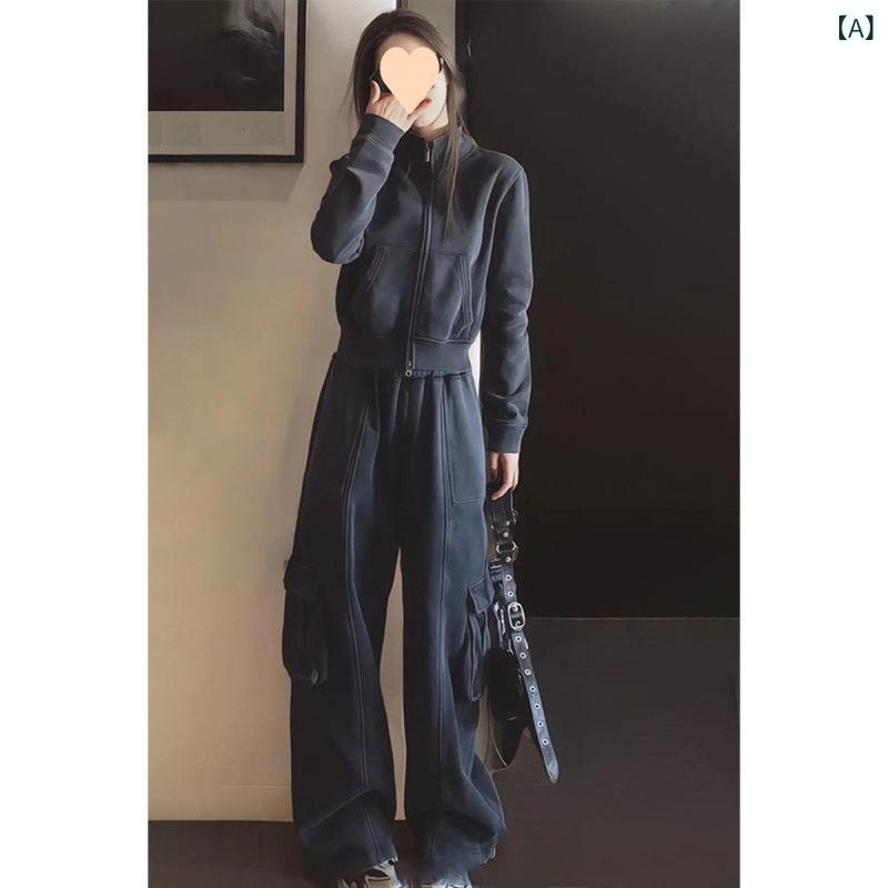 レディース セットアップ ジャケット 2025 火の カジュアル スポーツウェアの スーツ レディース 春秋 ゆったり 着 痩せの ファッションの ハイエンド ガードルの スーツ ズボンの 2つの セット