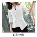 レディース セットアップ ジャケット 中 袖の スーツ コートの レディース 職業の 服の 新型の 英 倫 風の 不規則な スーツ ol のの 作業着の スーツ